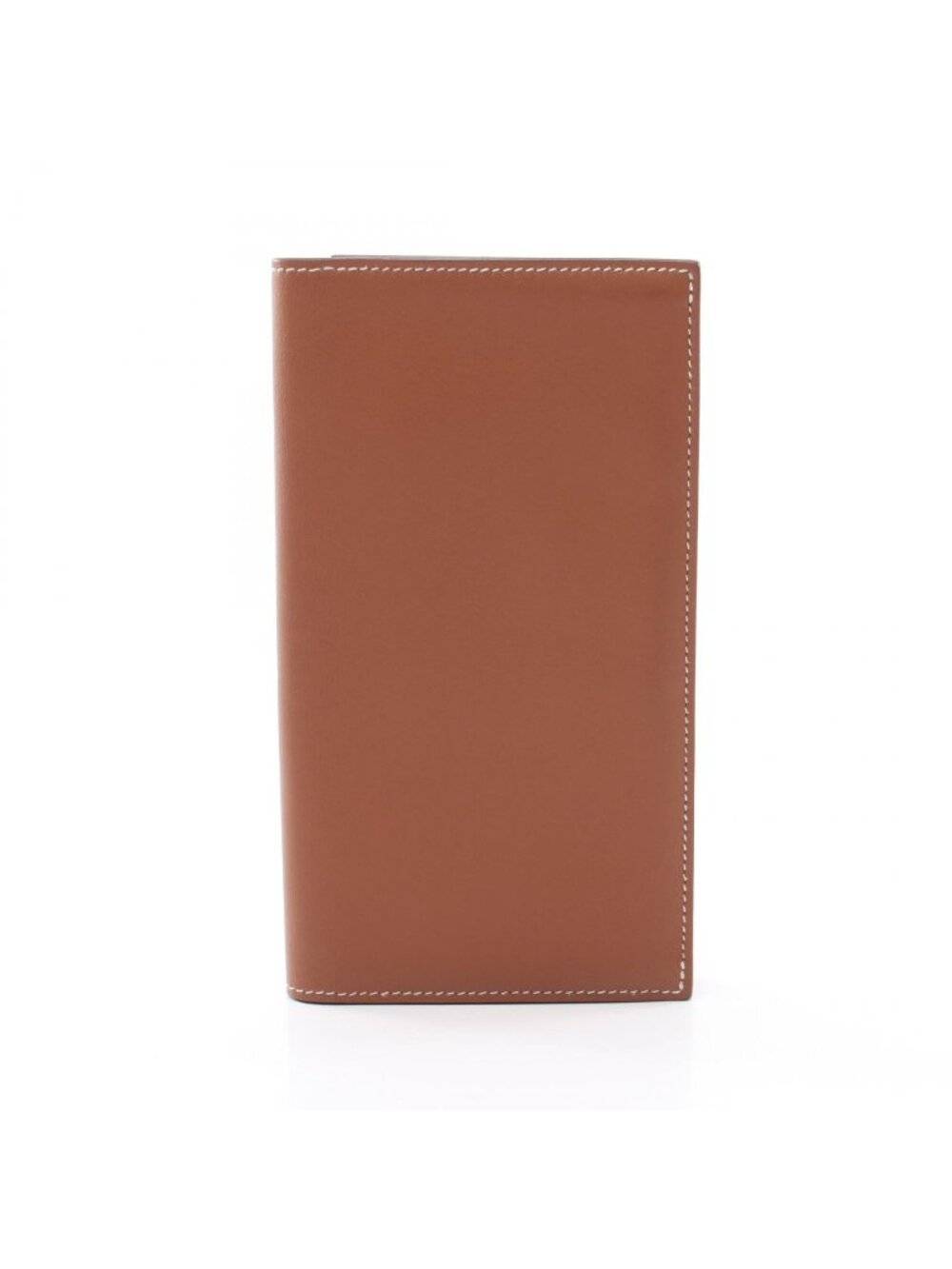 Hermes Bifold Wallet Citizen Twill Long Silk in Gold Leather